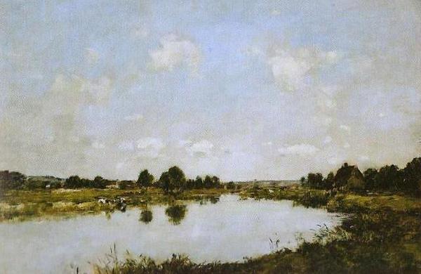 Eugene Boudin Deauville - O rio morto France oil painting art